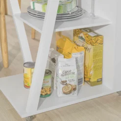 SoBuy FKW77-W Design Servierwagen Küchenwagen Beistellwagen Rollwagen Mit 3 Ablagen Und 2 Regalfächern Weiß BHT Ca.: 60x77x38cm 8 SoBuy FKW77-W Design Servierwagen Küchenwagen Beistellwagen Rollwagen Mit 3 Ablagen Und 2 Regalfächern Weiß BHT Ca.: 60x77x38cm -Küchenbedarf Laden dc89faa374012849587ef8138395d02b