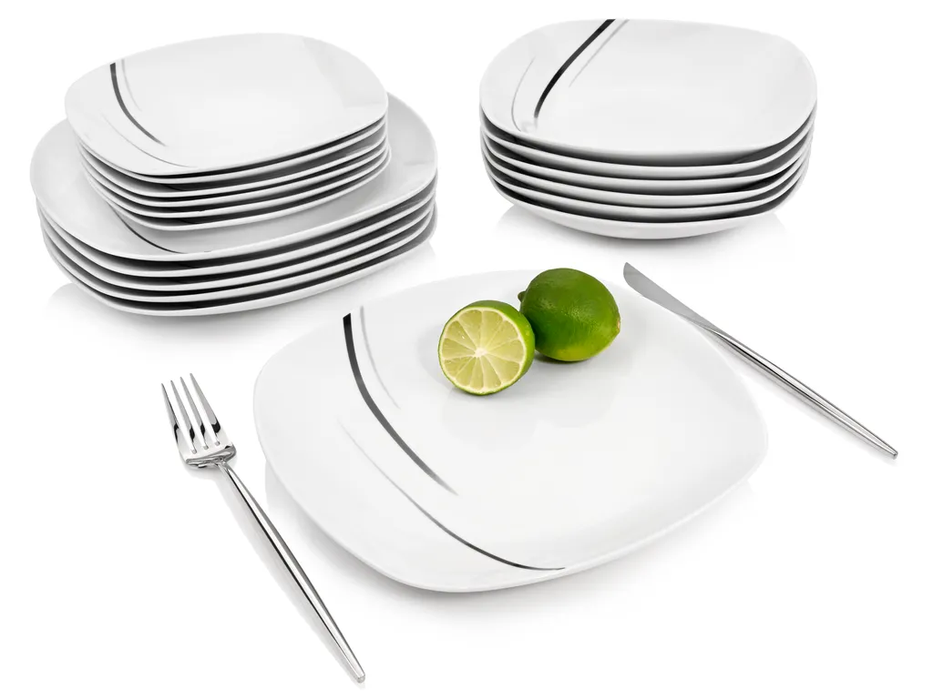 SÄNGER Porzellan Geschirrset Bilgola Black Lines, Tafelservice 18 teilig für 6 Personen Sänger SÄNGER Porzellan Geschirrset Bilgola Black Lines, Tafelservice 18 Teilig Für 6 Personen -Küchenbedarf Laden ddb52590f6ba5cc3e08eee39612f6689