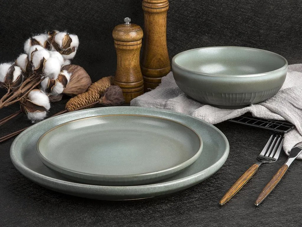 Tafelservice - Steingut - 18-teilig - Grün - MOCHA Tafelservice - Steingut - 18-teilig - Grün - MOCHA -Küchenbedarf Laden df5cc0dfa08488e06b520016096697a0