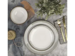 Tafelservice Steingut - 18-teilig - Khaki & Elfenbein - ALGA Von SIA -Küchenbedarf Laden e1f16c625c92fe095d1d9aff9e246177