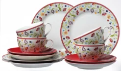 Flirt Kaffeeservice Doppio 18-teilig Mit Rotem Rand, Porzellan -Küchenbedarf Laden e2671257eee3804686432603543794c7