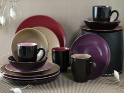 CreaTable 22458 Kombiservice Very Berry Für 4 Personen, Steinzeug, Mehrfarbig (1 Set, 16-teilig) -Küchenbedarf Laden e518dec8064cbb2dae4583ebd3691445