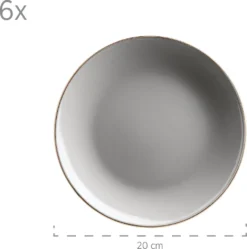 Mäser 931628 Kombiservice Metallic RIM Für 6 Personen, Steinzeug, Grau (1 Set, 24-teilig) -Küchenbedarf Laden e856c1f8ac2964fb4da306216e02f425