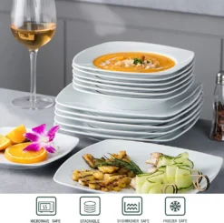 MALACASA, Serie Julia, 36 Tlg. Set Porzellan Geschirrset Tafelservice Mit Kuchenteller, Flachteller Und Suppenteller Für 12 Personen 4 MALACASA, Serie Julia, 36 Tlg. Set Porzellan Geschirrset Tafelservice Mit Kuchenteller, Flachteller Und Suppenteller Für 12 Personen -Küchenbedarf Laden e93b2377775e97d11bf55dbe5e785c6f