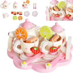 Kinder Teeservice Set Holz Zubehör Für Die Kinderküche, 16-tlg. Ab 3 Jahre Rollenspiele Für Mädchen Und Jungs 9418 -Küchenbedarf Laden e9d84986e201ddea7b61e08e74fbc607