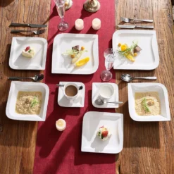 MALACASA, Serie Joesfa, 30 Tlg. Cremeweiß Porzellan Geschirrset Kombiservice Tafelservice Im Eleganten Design Mit Je 6 Tassen, 6 Untertassen, 6 Dessertteller, 6 Suppenteller Und 6 Speiseteller -Küchenbedarf Laden ea6aa0d71deb53d3bf0fc224d9418606