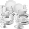 MALACASA, Serie Elisa, 50-teilig Tafelservice Aus Porzellan Für 6 Personen, Kombiservice Frühstückservice Kaffeeservice Mit Eierbecher, Kaffeetassen, Untertassen, Müslischalen, Dessertteller 2 MALACASA, Serie Elisa, 50-teilig Tafelservice Aus Porzellan Für 6 Personen, Kombiservice Frühstückservice Kaffeeservice Mit Eierbecher, Kaffeetassen, Untertassen, Müslischalen, Dessertteller -Küchenbedarf Laden eaa2a873d2748ba9e2ae07acd6914275