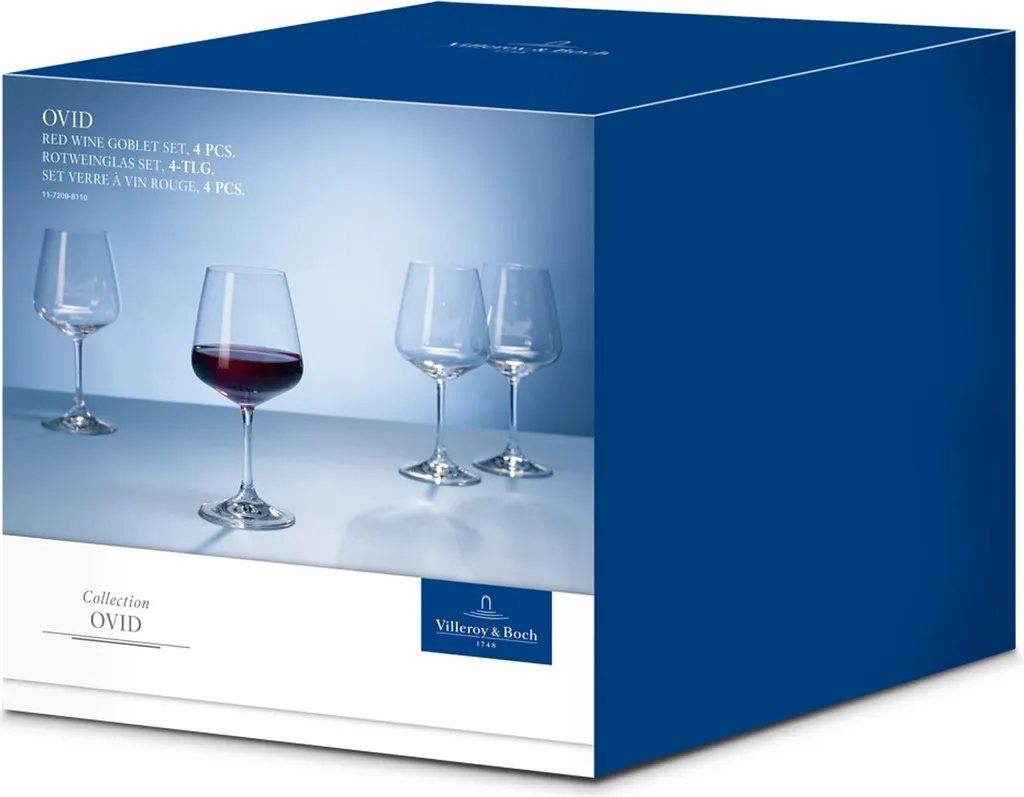 Villeroy & Boch Rotweinglas Set Ovid klar, 4 tlg. Villeroy & Boch Rotweinglas Set Ovid Klar, 4 Tlg. -Küchenbedarf Laden ec5b978b5614d06b262ddb25393d7881