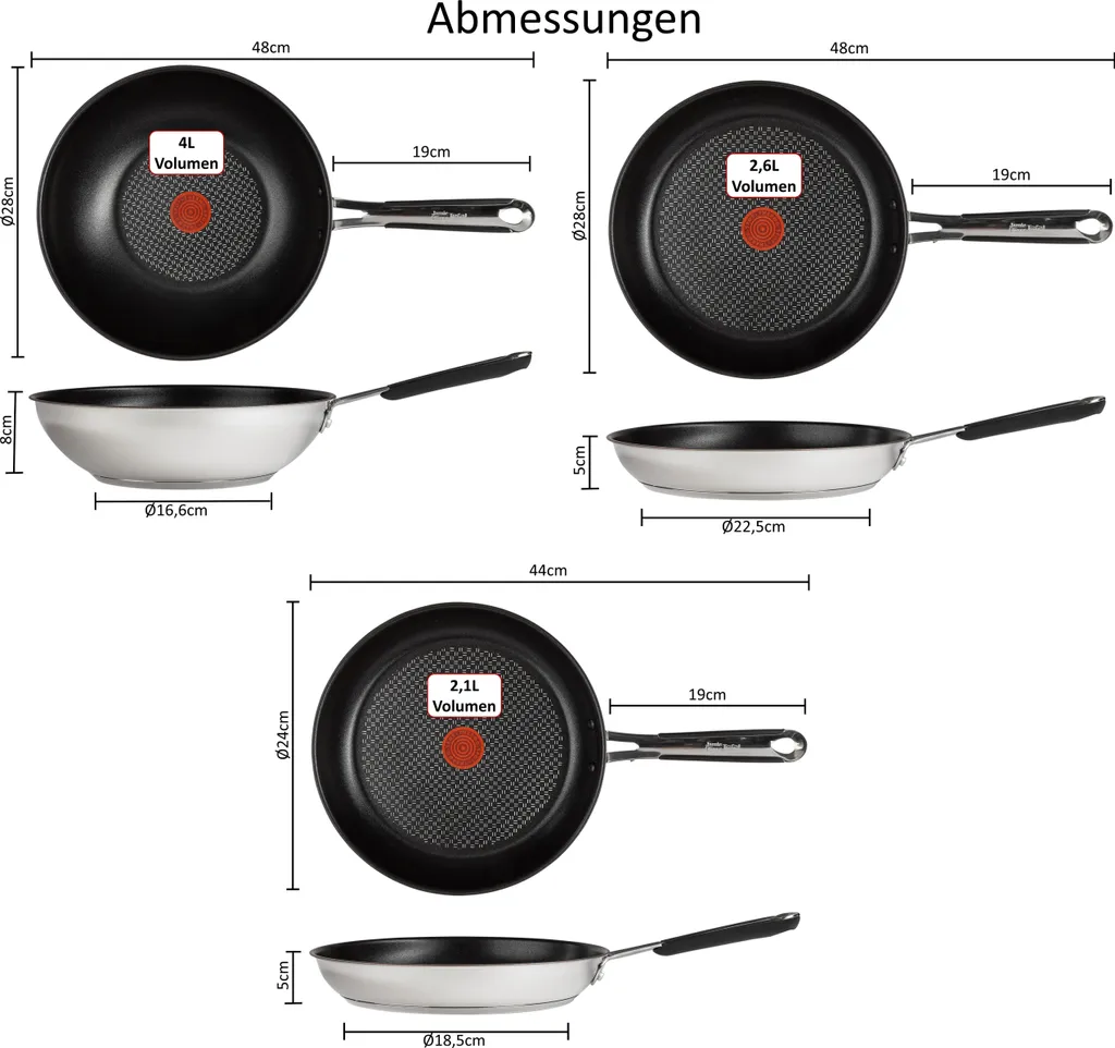 Tefal E76 Jamie Oliver Pfannenset Induktion 6 TLG Set 12,- hohe Wokpfanne mit Deckel 28cm, Pfanne 28 cm + 24cm, Edelstahl 18/10 rostfrei, Spülmaschinenfest, Antihaft-beschichtet Tefal E76 Jamie Oliver Pfannenset Induktion 6 TLG Set 12,- Hohe Wokpfanne Mit Deckel 28cm, Pfanne 28 Cm + 24cm, Edelstahl 18/10 Rostfrei, Spülmaschinenfest, Antihaft-beschichtet -Küchenbedarf Laden ec731ddceb8d01856dbd2bbff633fcf9