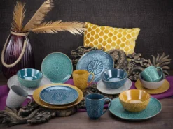 CreaTable 22561 Kombiservice Samarkand Für 4 Personen, Steinzeug, Mehrfarbig (1 Set, 16-teilig) -Küchenbedarf Laden ee36f322bc019374149103f18da14551