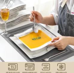 MALACASA, Serie Flora, Marmor Porzellan Tafelservice 12 Teiligen Set Kombiservice Geschirrset Mit Je 6 Speiseteller Und 6 Suppenteller Für 6 Personen 4 MALACASA, Serie Flora, Marmor Porzellan Tafelservice 12 Teiligen Set Kombiservice Geschirrset Mit Je 6 Speiseteller Und 6 Suppenteller Für 6 Personen -Küchenbedarf Laden f24680c375189f3132dfac133007cb0a