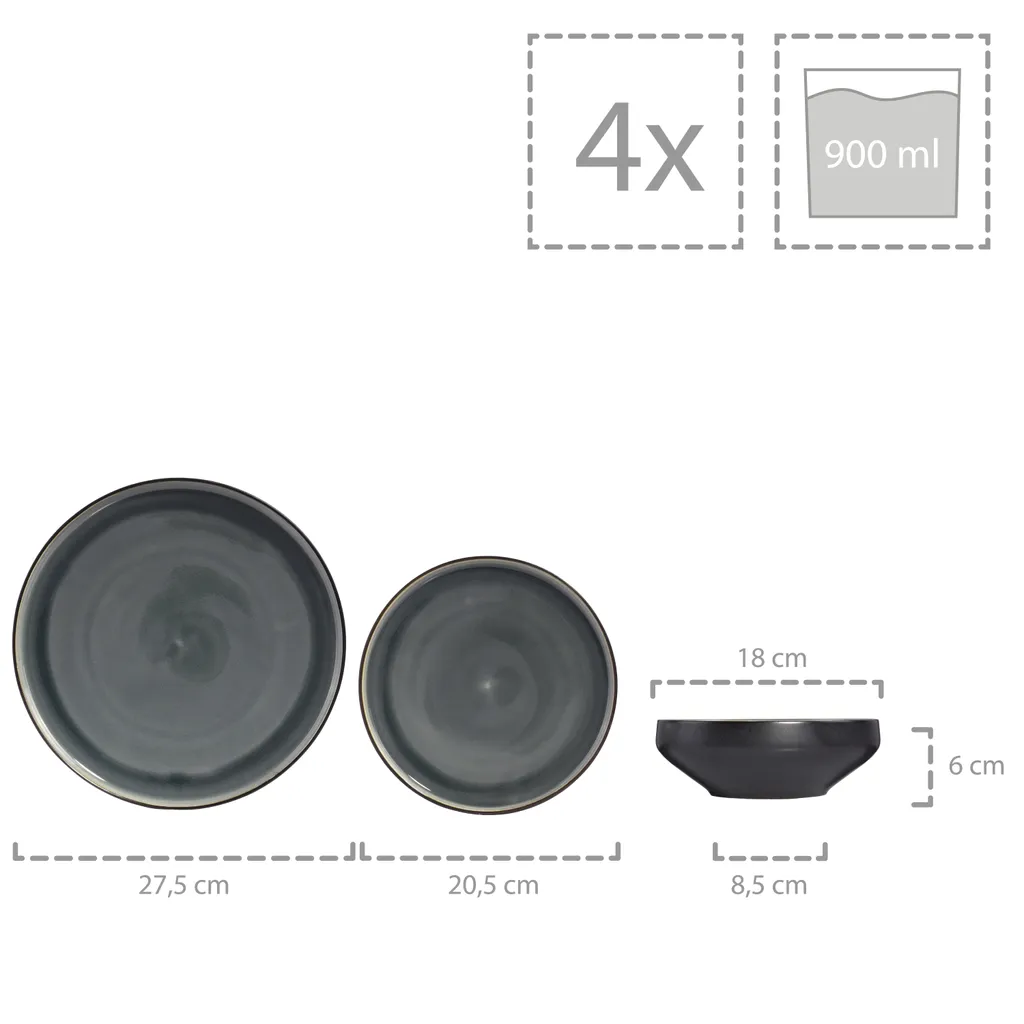 SÄNGER Steingut Geschirrset Helsinki, Tafelservice 12 teilig für 4 Personen Sänger SÄNGER Steingut Geschirrset Helsinki, Tafelservice 12 Teilig Für 4 Personen -Küchenbedarf Laden f4416702493ce460264bf4e6529626f6