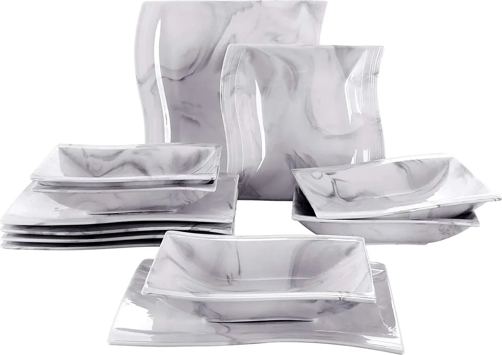 MALACASA, Serie Flora, Marmor Porzellan Tafelservice 12 Teiligen Set Kombiservice Geschirrset mit je 6 Speiseteller und 6 Suppenteller für 6 Personen MALACASA, Serie Flora, Marmor Porzellan Tafelservice 12 Teiligen Set Kombiservice Geschirrset Mit Je 6 Speiseteller Und 6 Suppenteller Für 6 Personen -Küchenbedarf Laden f4c7732c65e8cb1c2bca052645060291