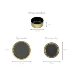 CreaTable 23594 Kombiservice Modern Industrial Für 4 Personen, Steinzeug, Schwarz/gold (1 Set, 12-teilig) 3 CreaTable 23594 Kombiservice Modern Industrial Für 4 Personen, Steinzeug, Schwarz/gold (1 Set, 12-teilig) -Küchenbedarf Laden f5860fef9d58bd9f64bf1c8ef66dfb1f