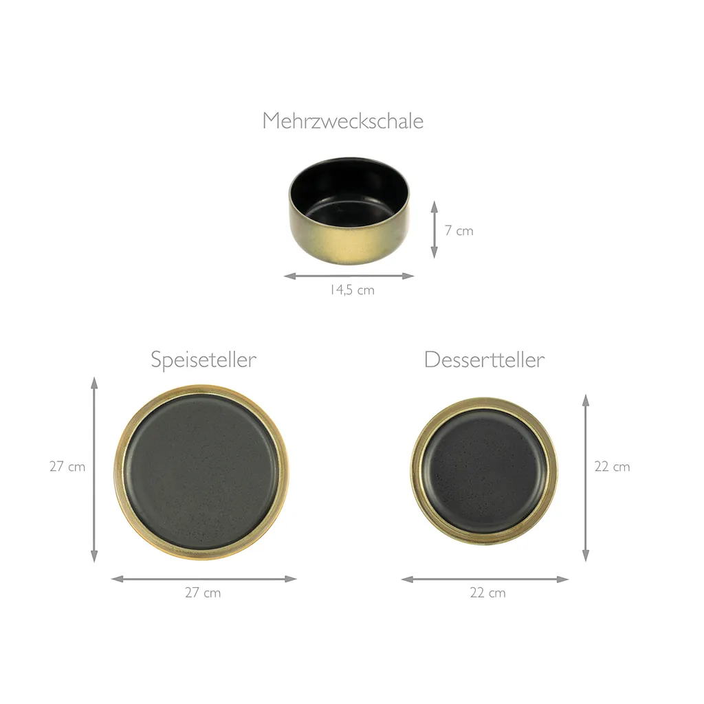 CreaTable 23594 Kombiservice Modern Industrial für 4 Personen, Steinzeug, schwarz/gold (1 Set, 12-teilig) CreaTable 23594 Kombiservice Modern Industrial Für 4 Personen, Steinzeug, Schwarz/gold (1 Set, 12-teilig) -Küchenbedarf Laden f5860fef9d58bd9f64bf1c8ef66dfb1f