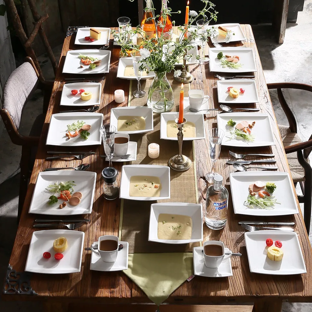 MALACASA 32 tlg. Kombiservice, Serie BLANCE Cremeweiß Porzellan Geschirrset mit Servierplatte MALACASA 32 Tlg. Kombiservice, Serie BLANCE Cremeweiß Porzellan Geschirrset Mit Servierplatte -Küchenbedarf Laden f821089cd105e5094ca53c6e7e2a28a4