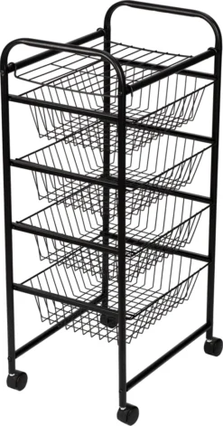 Küchenwagen ’Rudbjerg’ Mit 4 Gitterkörben Metall Schwarz -Küchenbedarf Laden f82d1c8c0f54da2ded94b9055c4ecdef