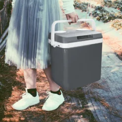 EINFEBEN Kuehlbox Tragbare 32 Liter, Thermo-Elektrische Kuehlbox, Wärmen Und Kühlen Mini-Kuehlschrank 12 Volt Und 230 Volt, ECO-Modus, Mit Tragegriff, Für Auto, Innenraum, Camping Kühlboxen -Küchenbedarf Laden f95b2e3827a93250153e4856b44dba9b