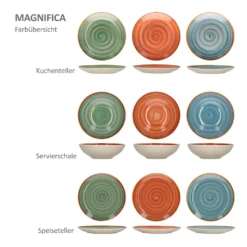24tlg. Geschirrset Magnifica I Kombiservice I 6 Pers. I Becher + Müsli+ Teller + Essteller -Küchenbedarf Laden f9d59083a9bccf65d1c596889fb54a45