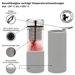 Teamaker „Grau“ 400 Ml 4 Teamaker „Grau“ 400 Ml -Küchenbedarf Laden f9e67657e3f6ecbd98cac6749230b058