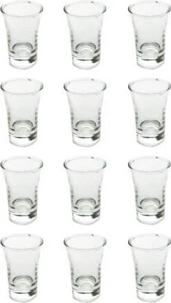 Schnapsgläser Shooter Stamper Glas Klassische Leichte V-Form 40 Ml 12 Stück