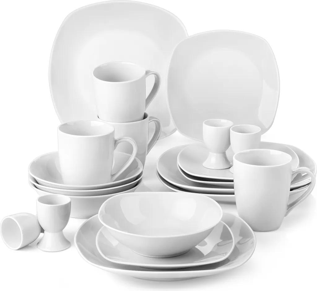 MALACASA, Serie Elisa, 40 teilig Set Porzellan Tafelservice Kombiservice Geschirrset mit Dessertteller, Speiseteller, Müslischalen, Eierbecher, Becher für 8 Personen MALACASA, Serie Elisa, 40 Teilig Set Porzellan Tafelservice Kombiservice Geschirrset Mit Dessertteller, Speiseteller, Müslischalen, Eierbecher, Becher Für 8 Personen -Küchenbedarf Laden fc19187041e143bf0da1f5a4a4fb04d2