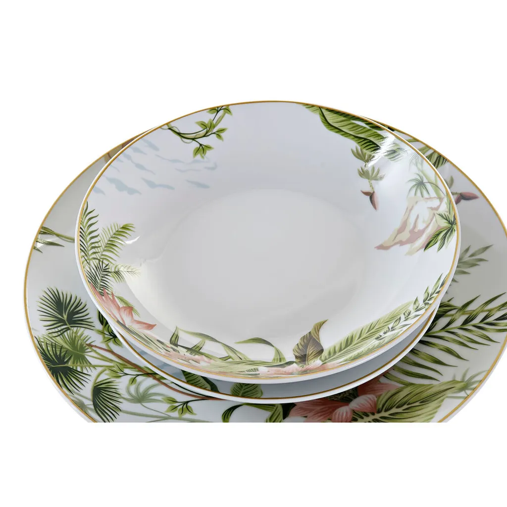 Geschirr-Set DKD Home Decor Tropical Porzellan (18 pcs) Geschirr-Set DKD Home Decor Tropical Porzellan (18 Pcs) -Küchenbedarf Laden fcd4ba57e8782910e00b8df44d54ab85